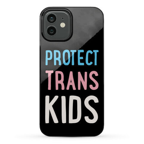 Protect Trans Kids White Print Phone Case